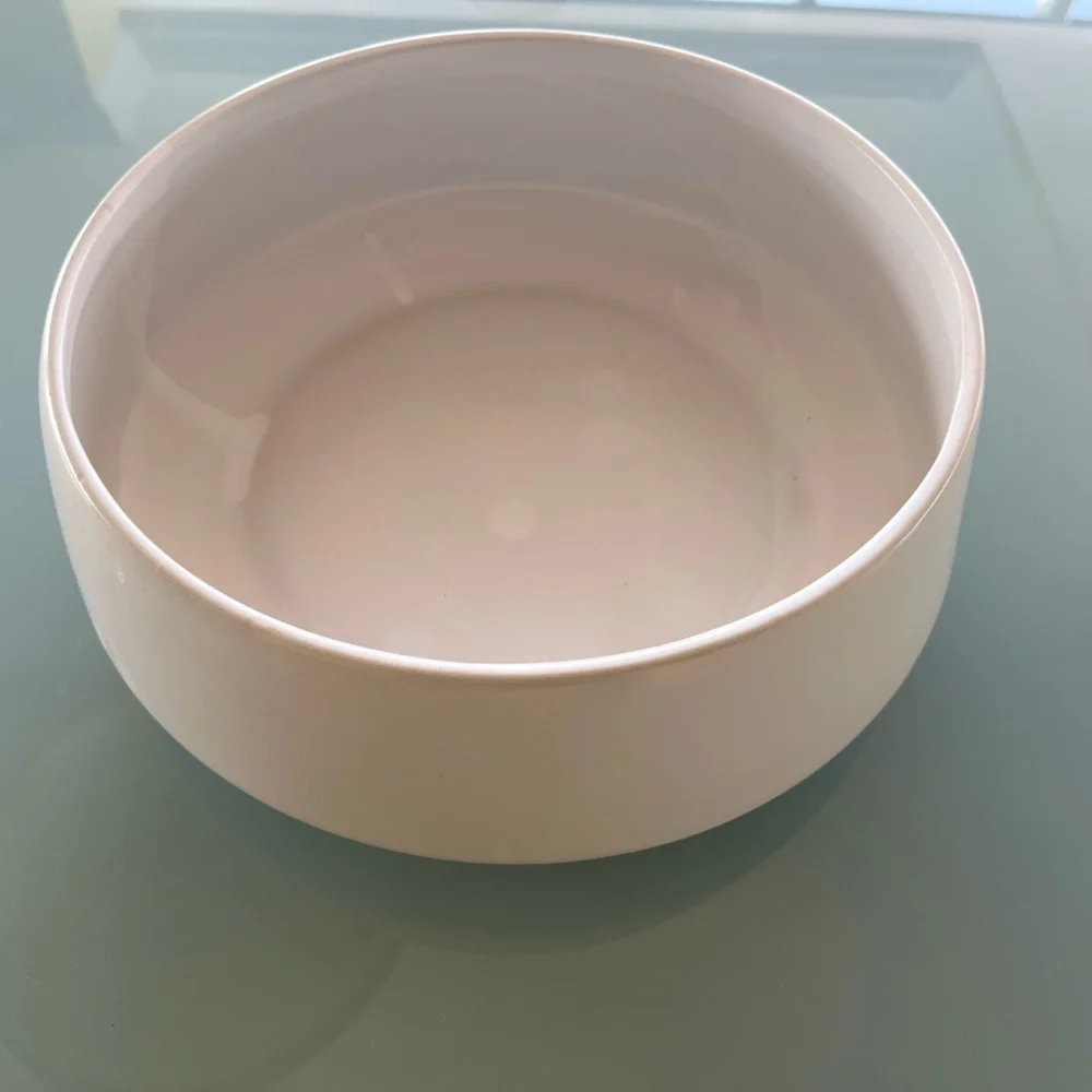West Elm white art pottery decorative fruit bowl planter 11